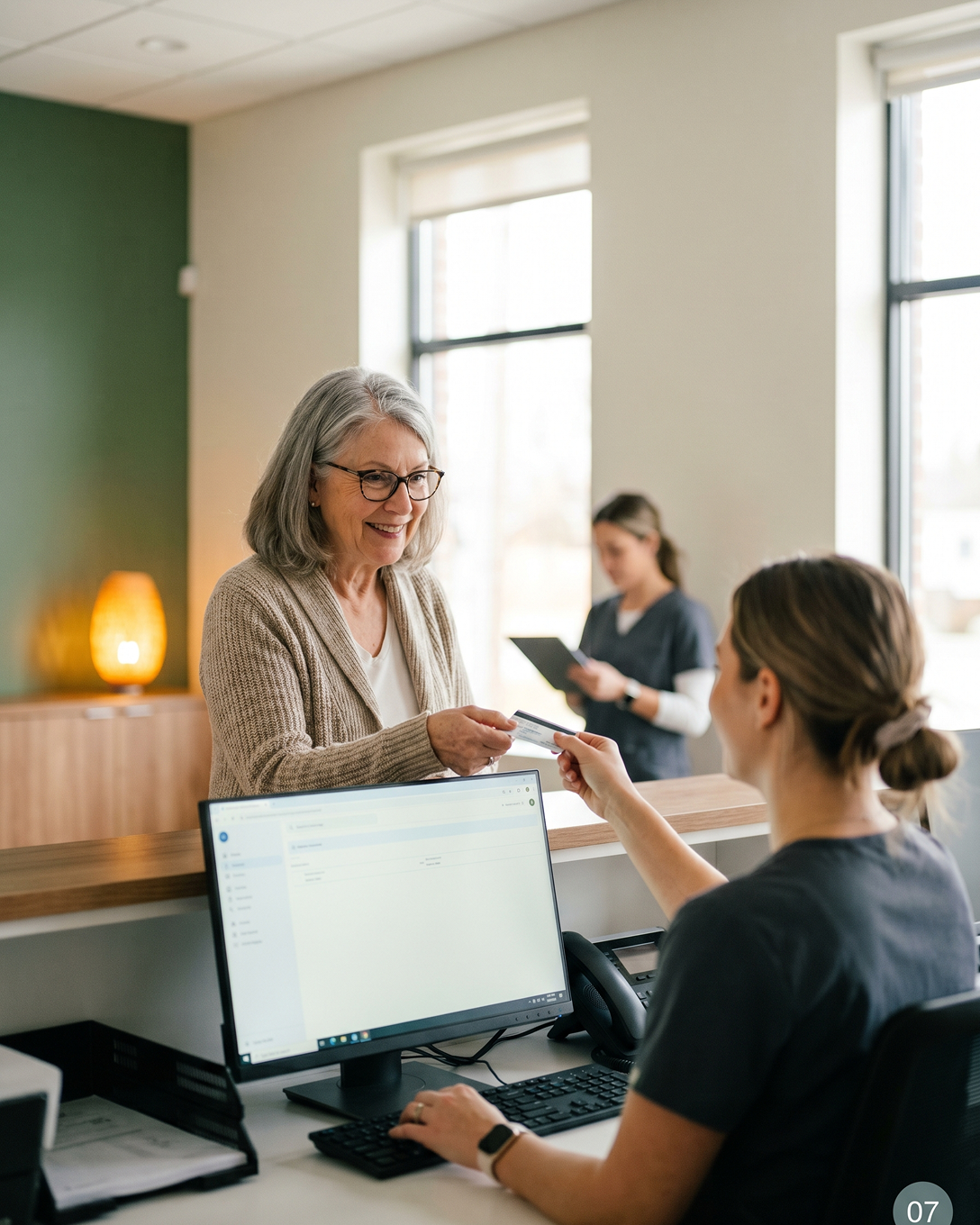 Healthcare service flow supported by AI operations